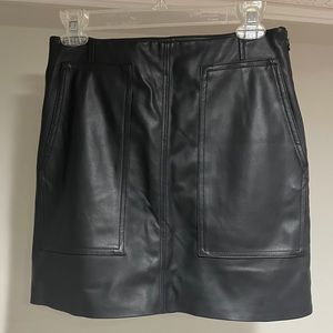 H&M faux leather mini skirt